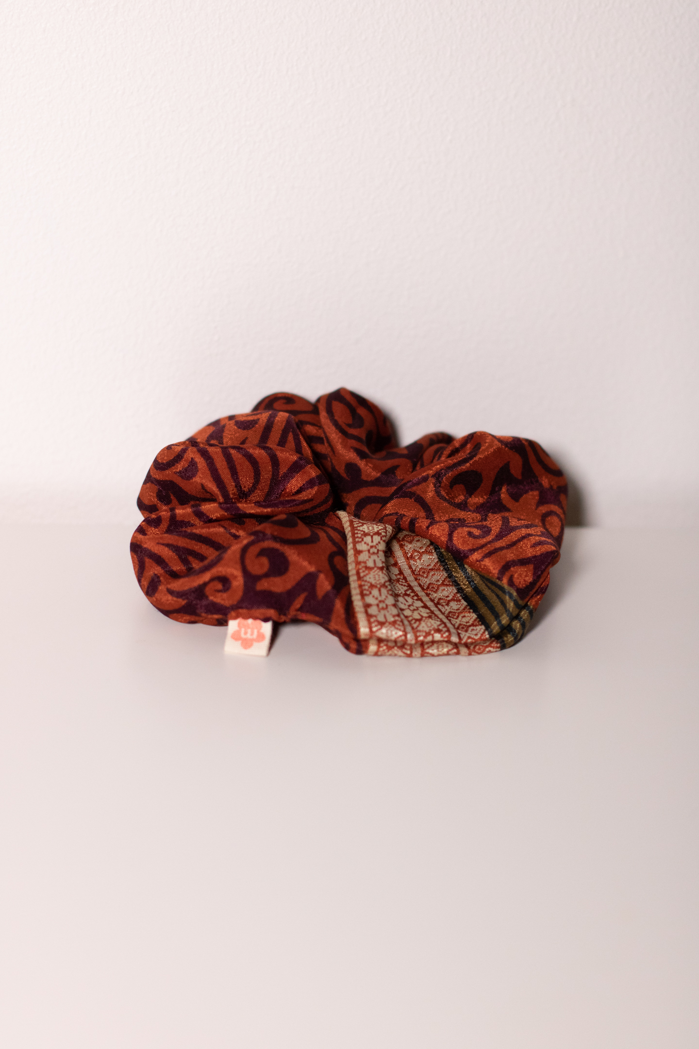 Summer Upcycled Sari Scrunchie #3