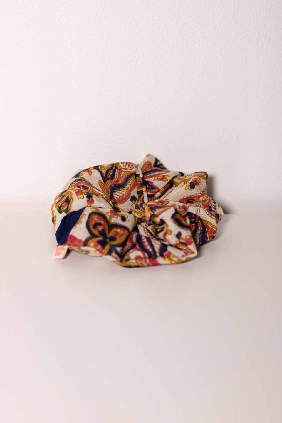 Summer Upcycled Sari Scrunchie #1
