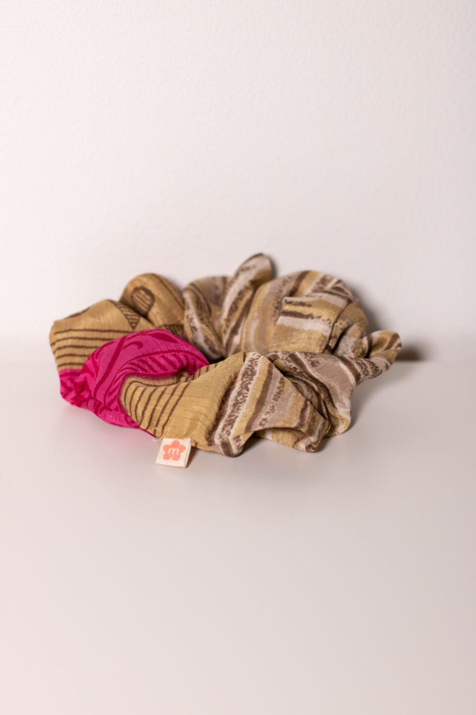 Summer Upcycled Sari Scrunchie #5