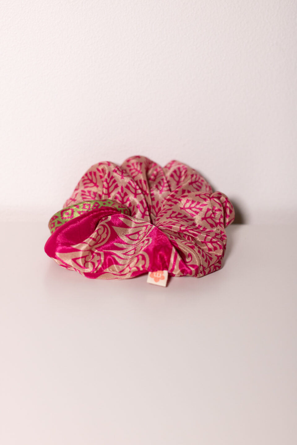 Summer Upcycled Sari Scrunchie #6