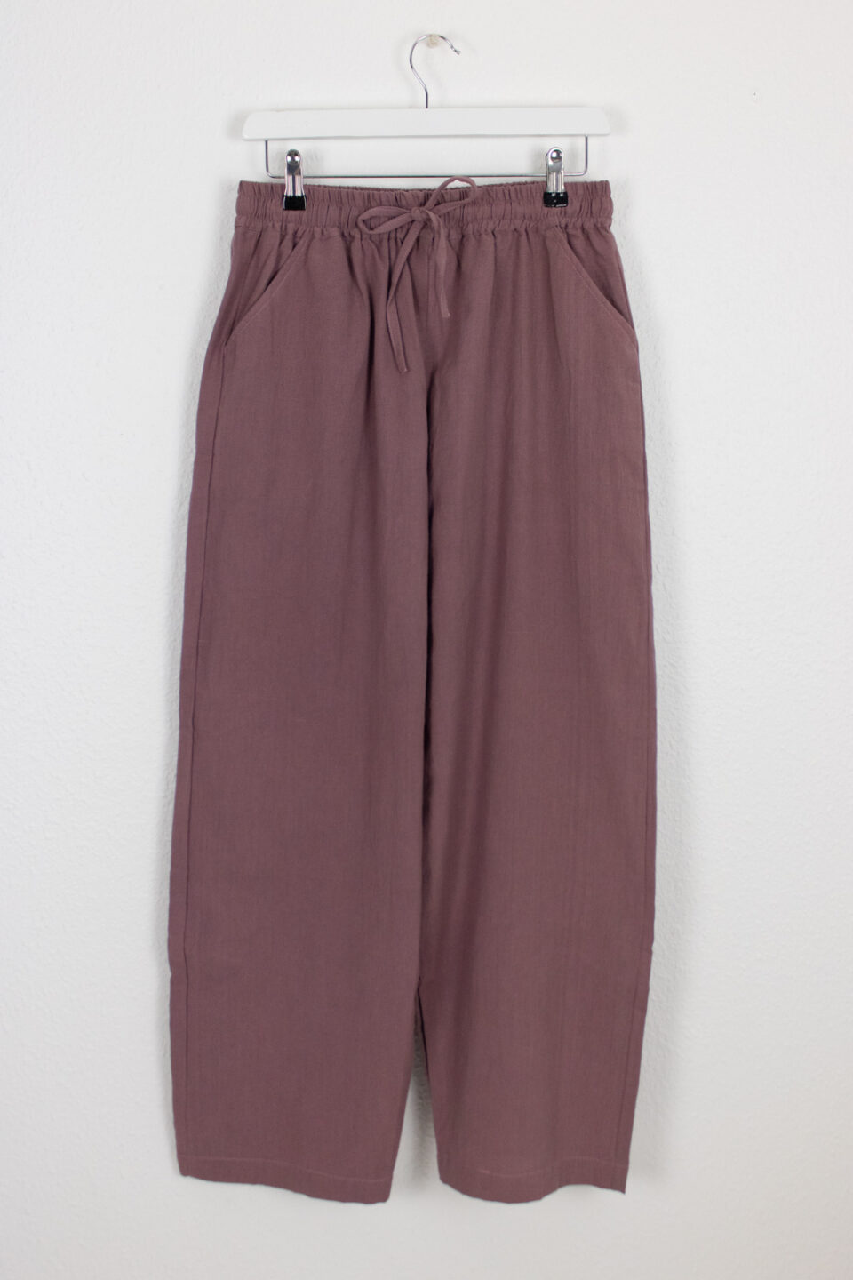 Naturally Dyed Hemp Trouser - Dark Purple