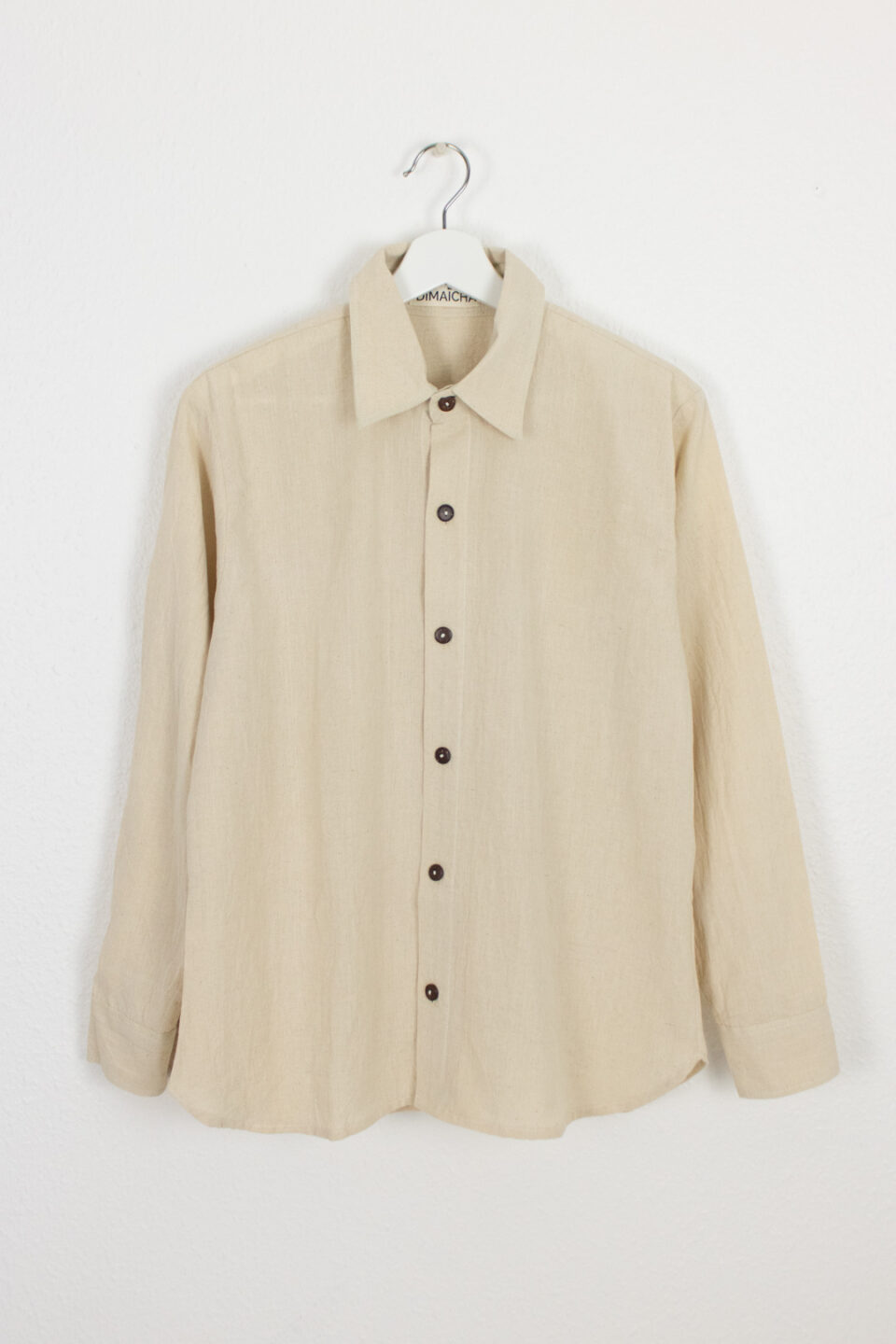 Natural Undyed Oversize Hemp Shirt - Beige