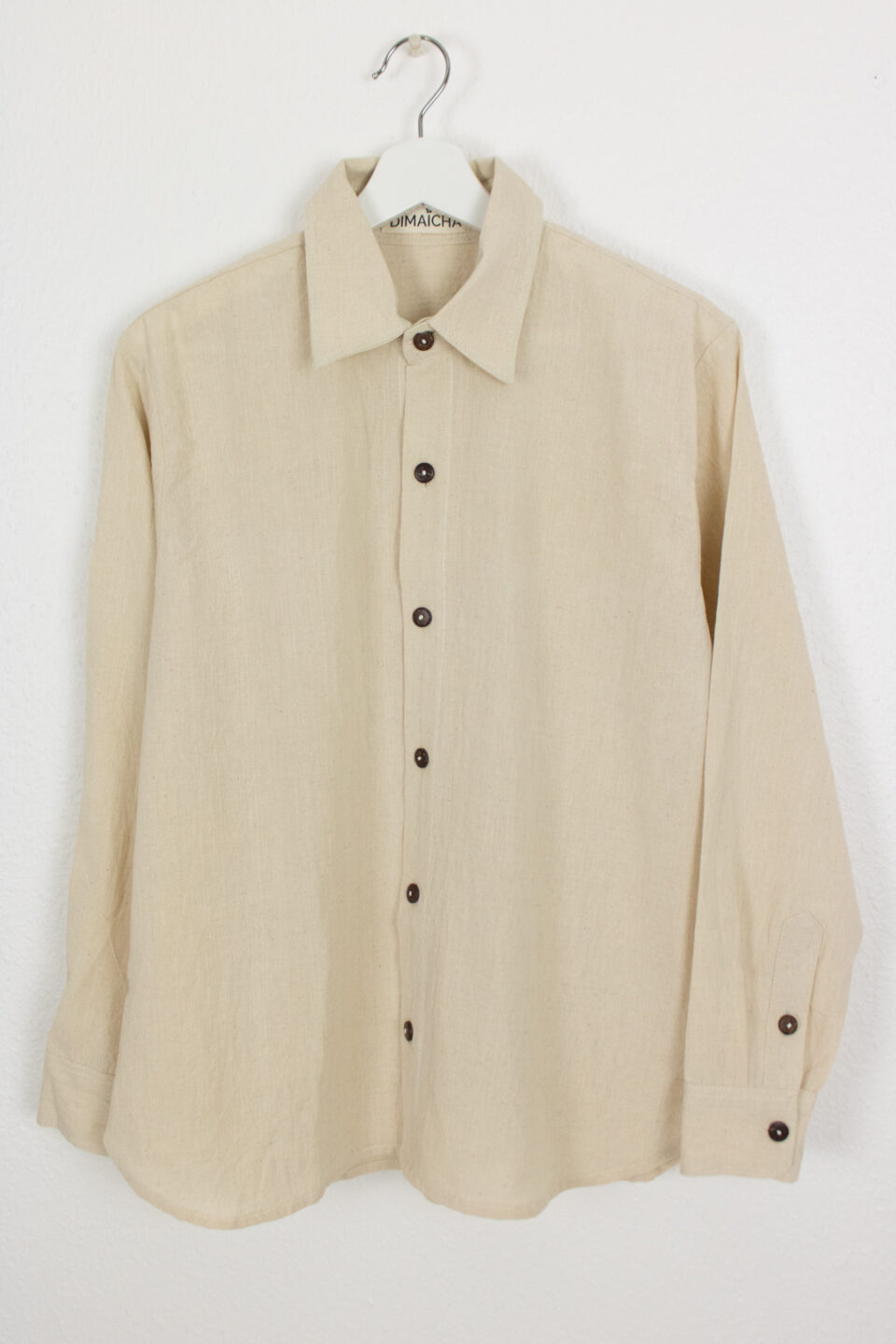 Natural Undyed Oversize Hemp Shirt - Beige