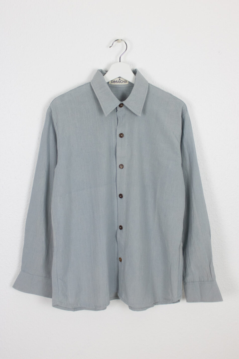 Naturally Dyed Oversize Hemp Shirt - Indigo Light