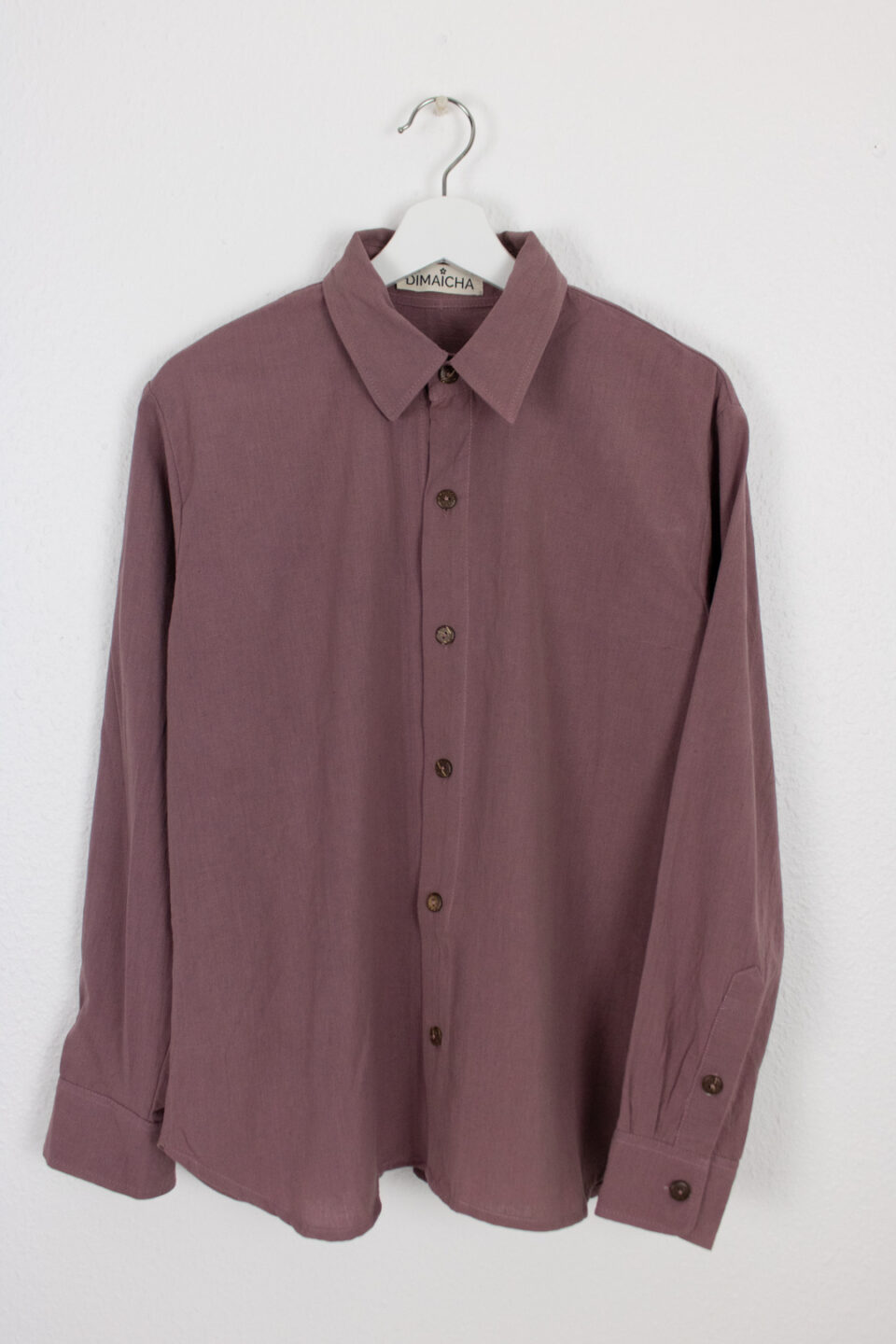 Naturally Dyed Oversize Hemp Shirt - Dark Purple