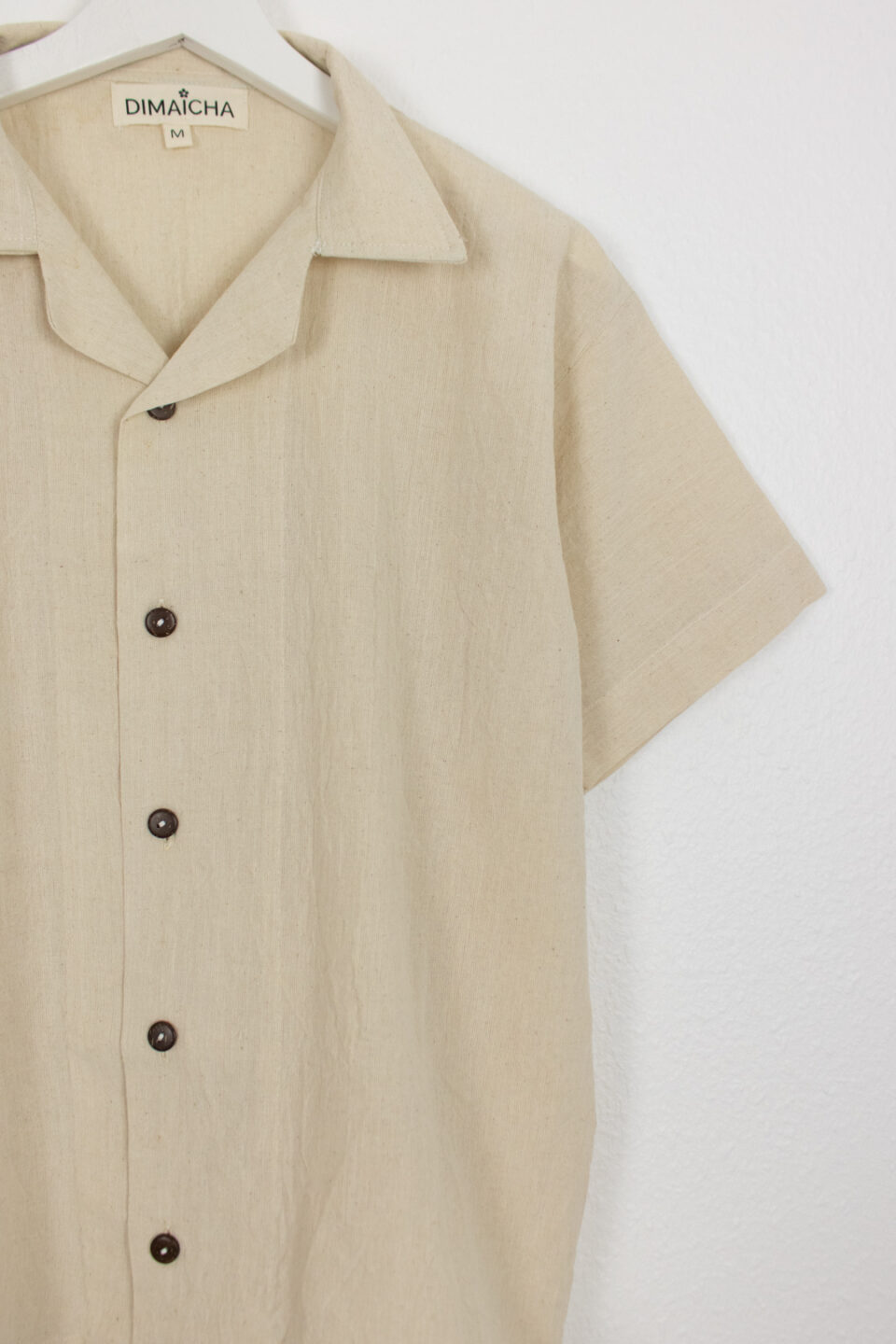 Natural Undyed Oversize Hemp Shirt - Beige