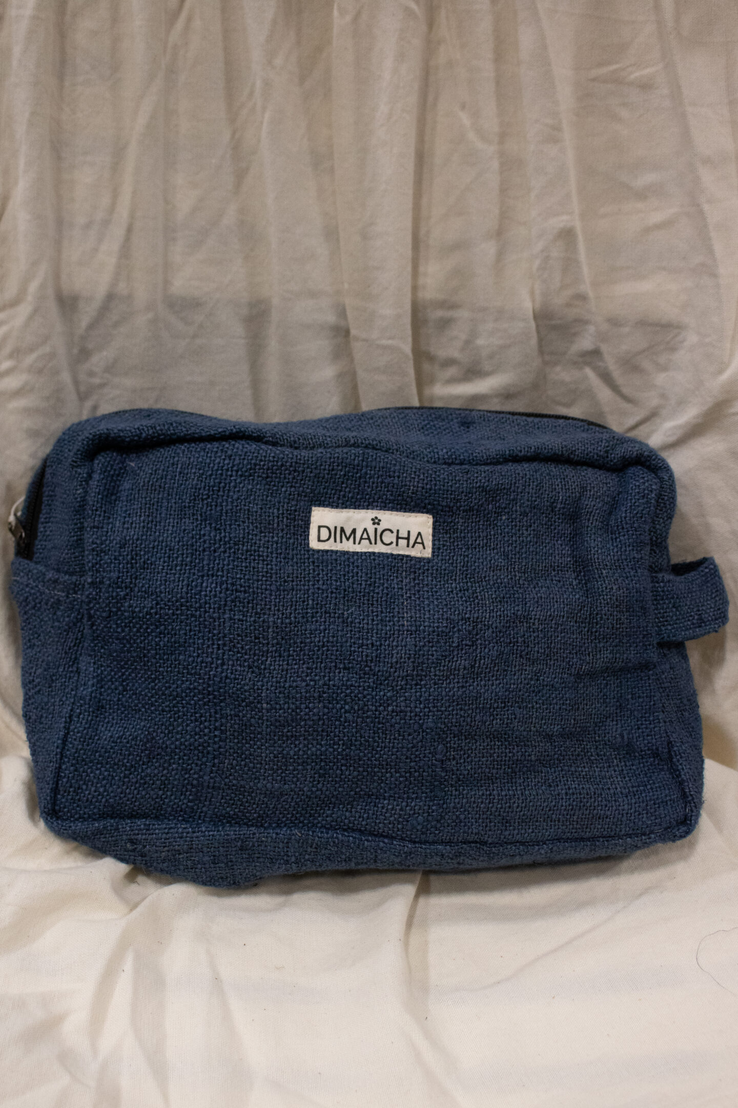 100% Raw Hemp Travel Pouch - Indigo